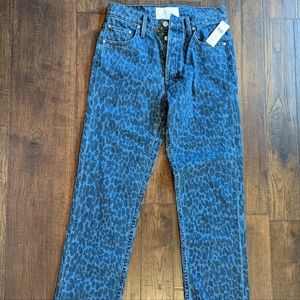 Mother Superior Denim tomcat blue leopard pants